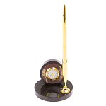 Часы настольные с ручкой из натурального камня Stone Clock варинант исполнения - 6 | Loft Concept в Ижевске