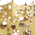 Люстра фигурная золотого цвета Corrugated Panels варинант исполнения - 3 | Loft Concept в Ижевске