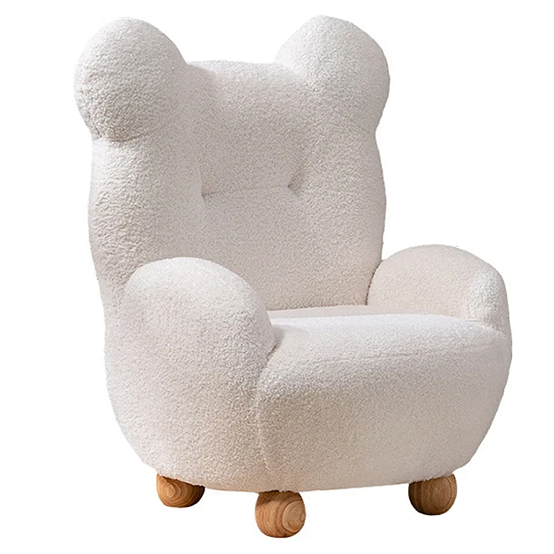 Кресло мягкое для детской Мишка Velvet Armchair Bear Белый Древесина Кресло мягкое для детской Мишка Velvet Armchair Bear Белый Древесина в Ижевске | Loft Concept