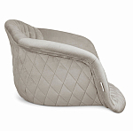 Барный стул со спинкой и мягкой обивкой с ромбами на 4-х деревянных ножках Бежевый Велюр Ava Charm варинант исполнения - 3 | Loft Concept в Ижевске