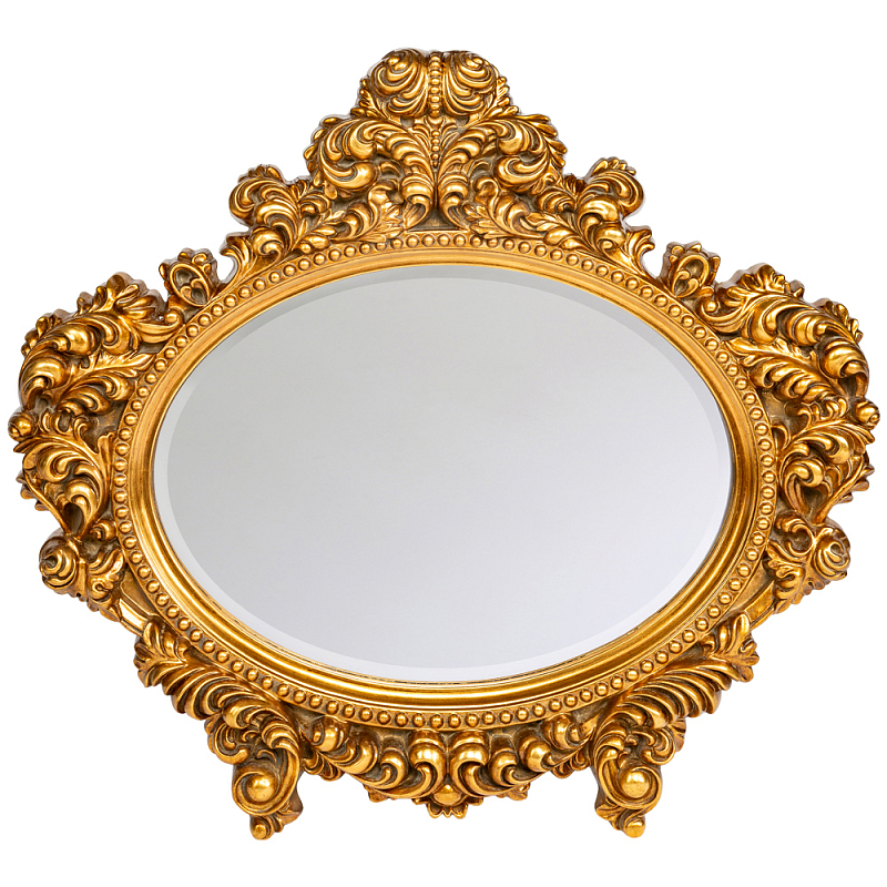 Зеркало настенное золотое с ажурным резным орнаментом Classic Ornament Mirror Золотой Зеркало в Ижевске | Loft Concept 