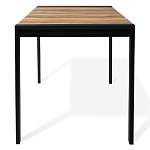 Стол обеденный раздвижной с прямоугольной столешницей на четырех черных ножках Blair варинант исполнения - 4 | Loft Concept в Ижевске