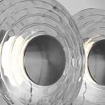 Бра из трех стеклянных фактурных дисков Eyepiece варинант исполнения - 6 | Loft Concept в Ижевске