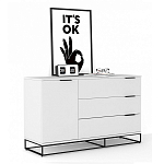 Комод белый с 3-мя ящиками Strict Lines  варинант исполнения - 3 | Loft Concept в Ижевске