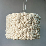 Вязаный шерстяной светильник Knitted wool lamp Cylinder варинант исполнения - 1 | Loft Concept в Ижевске
