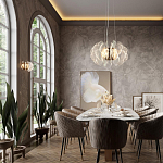 Бра с крупными прозрачными лепестками с рельефной поверхностью Ethereal Bloom варинант исполнения - 2 | Loft Concept в Ижевске