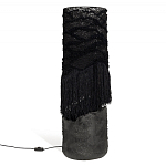 Напольная лампа черная с текстильными элементами "ЯРВИ" варинант исполнения - 8 | Loft Concept в Ижевске