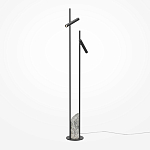 Напольный торшер светодионый черный Lumen Duo варинант исполнения - 1 | Loft Concept в Ижевске