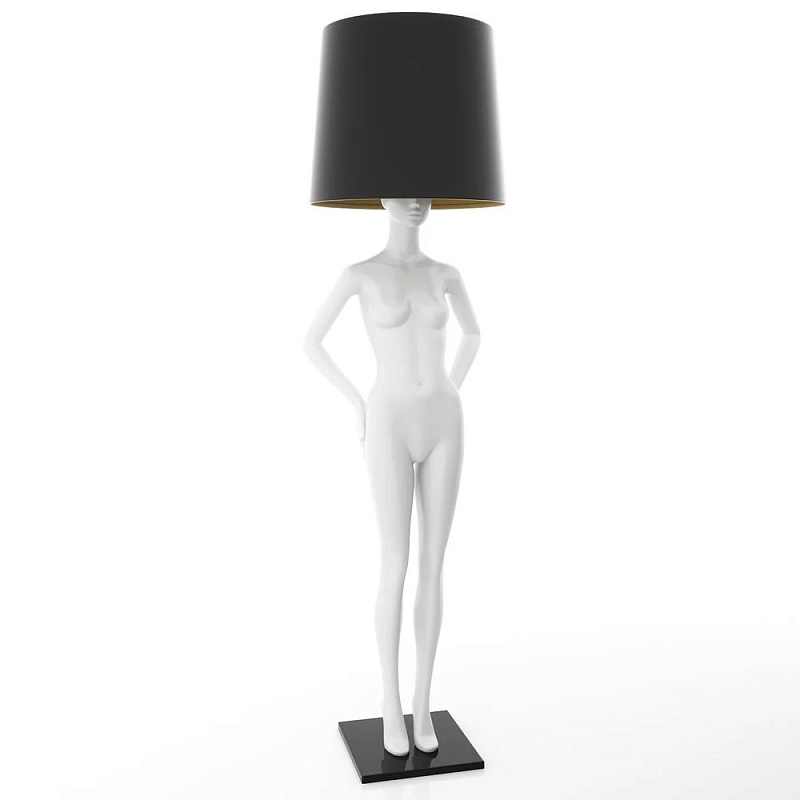 Лампа MANNEQUIN LAMP с абажуром созерцание силуэта  Глянцевый черный Черный матовый Глянцевый белый Белый матовый Серый матовый Золотой Красный в Ижевске | Loft Concept 