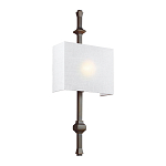 Бра бронзового цвета с полукруглым матовым стеклянным плафоном в геометрическом каркасе Feiss варинант исполнения - 5 | Loft Concept в Ижевске