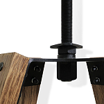 Барный стул со спинкой и мягкой обивкой с ромбами на 4-х деревянных ножках Бежевый Велюр Ava Charm варинант исполнения - 8 | Loft Concept в Ижевске