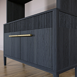 Стеллаж Primo с ящиками Черный дуб  варинант исполнения - 4 | Loft Concept в Ижевске