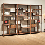 Стеллаж деревянный с полками для хранения Moon Walnut Furniture варинант исполнения - 1 | Loft Concept в Ижевске