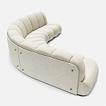 Диван Limoges полукруглой формы с обивкой букле молочного цвета варинант исполнения - 1 | Loft Concept в Ижевске