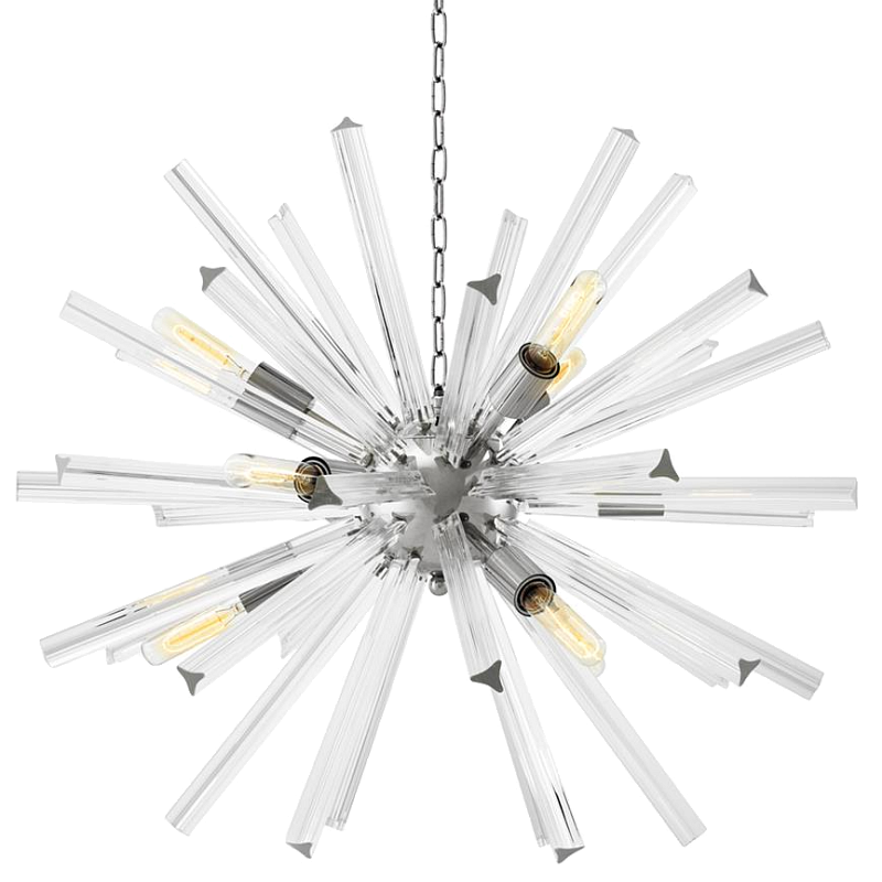 Люстра Chandelier Equalizer S Nickel Никель Прозрачный (Transparent) в Ижевске | Loft Concept 