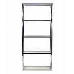 Металлический стеллаж со стеклянными полками Molecule варинант исполнения - 2 | Loft Concept в Ижевске