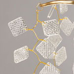 Люстра подвесная золотого цвета с декоративными ветвями и прозрачными рельефными подвесками FAIRYTREE Light варинант исполнения - 10 | Loft Concept в Ижевске