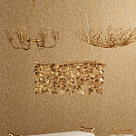 Люстра золотая с декором в виде веток эвкалипта Eucalyptus Branches варинант исполнения - 5 | Loft Concept в Ижевске