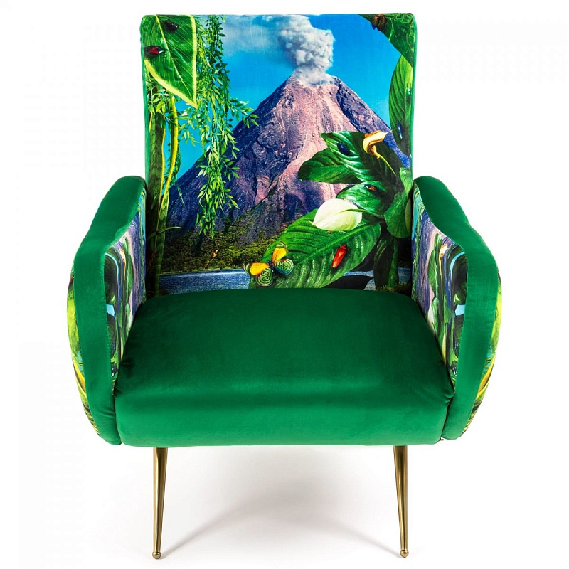 Кресло Seletti Armchair Volcano Бирюзовый Зеленый Латунь в Ижевске | Loft Concept 