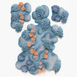 Тканый вручную Большой абстрактный гобелен Frost Forest варинант исполнения - 3 | Loft Concept в Ижевске