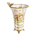 Ваза из фарфора с бронзовой стрекозой  Paradise Dragonfly варинант исполнения - 1 | Loft Concept в Ижевске