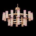 Люстра двухъярусная круглая с текстурными цилиндрическими плафонами Glimpse варинант исполнения - 2 | Loft Concept в Ижевске