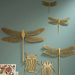 Настенный декор из двух декоративных стрекоз Flight of the Dragonfly варинант исполнения - 2 | Loft Concept в Ижевске
