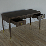 Письменный стол Elsa Dreams Walnut Шпон дерево с двумя ящиками варинант исполнения - 3 | Loft Concept в Ижевске