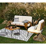 Двухместный диван из акации без подлоконтиков Amra варинант исполнения - 3 | Loft Concept в Ижевске