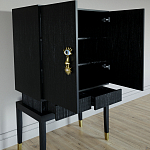 Кабинетный шкаф Elsa Dreams Black с 2-мя ящиками варинант исполнения - 3 | Loft Concept в Ижевске