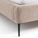 Кровать с обивкой велюр Hazel Velour Beige Bed варинант исполнения - 6 | Loft Concept в Ижевске