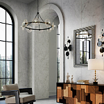 Люстра круглая с литыми стеклянными дисками Olympe Glass Chandelier варинант исполнения - 4 | Loft Concept в Ижевске