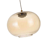 Подвесной светильник с янтарным рифленым стеклянным плафоном Ferm Living варинант исполнения - 5 | Loft Concept в Ижевске