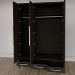 Большой Шкаф Primo Темный орех с 3 дверьми и 3 выдвижными ящиками варинант исполнения - 9 | Loft Concept в Ижевске