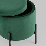 Зеленый пуф на черных ножках SANJAY варинант исполнения - 3 | Loft Concept в Ижевске