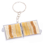 Зеркало брелок складное двухстороннее из натурального камня Оникс Silver Stone Mirrors варинант исполнения - 5 | Loft Concept в Ижевске