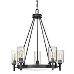  Люстра с 5-ю цилиндрическими плафонами из стекла с пузырьками Hinkley варинант исполнения - 1 | Loft Concept в Ижевске