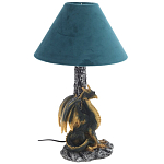 Настольная лампа Дракон Dragon Black Gold Table Lamp Синий Абажур варинант исполнения - 1 | Loft Concept в Ижевске