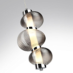 Подвесной светильник с 3-мя рифлеными стеклянными шарами Marcelh Light варинант исполнения - 9 | Loft Concept в Ижевске