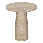 Столик приставной с круглой столешницей Textured Cream Table варинант исполнения - 1 | Loft Concept в Ижевске