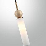 Подвесной светильник с цилиндрическим матовым плафоном и декоративным шаром из камня Orb Essence варинант исполнения - 13 | Loft Concept в Ижевске