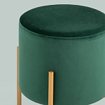 Зеленый пуф на золотистых ножках SANJAY варинант исполнения - 2 | Loft Concept в Ижевске