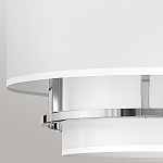 Потолочный светильник с двухслойным белым текстильным абажуром Hinkley варинант исполнения - 23 | Loft Concept в Ижевске