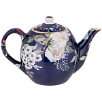 Чайный сервиз из фарфора темно-синий с рисунком цветов на 6 персон 14 предметов 300 мл Garden Whisper Porcelain Set  варинант исполнения - 2 | Loft Concept в Ижевске