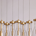 Люстра с 9-ю прозрачными стеклянными плафонами в форме капли Lucid Rain  варинант исполнения - 6 | Loft Concept в Ижевске