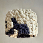 Светильник вязаный из шерсти Черно-белый варинант исполнения - 1 | Loft Concept в Ижевске