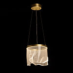 Подвесной светильник цилиндрической формы с прозрачным волнистым плафоном Wave Line варинант исполнения - 3 | Loft Concept в Ижевске