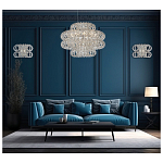 Люстра круглая с россыпью хрусталя Perfection of Diamonds варинант исполнения - 3 | Loft Concept в Ижевске