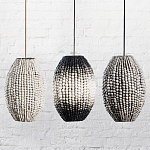 Подвесной светильник вертикальной овальной формы украшенный круглыми бусинами Gradient Oval Pendant Lamp  варинант исполнения - 2 | Loft Concept в Ижевске