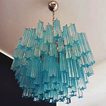 Дизайнерская люстра Blue Lagoon glass бирюзовое стекло  варинант исполнения - 3 | Loft Concept в Ижевске